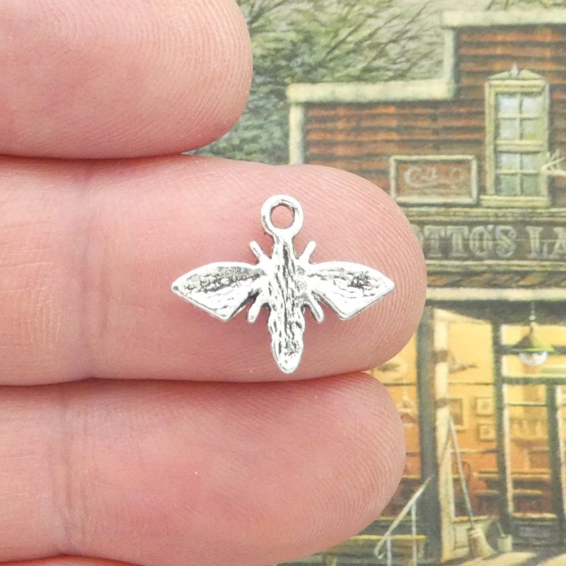 20 Honey Bee Charm Silver by TIJC SP1432 - Image 5