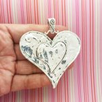 hammered heart pendants bulk