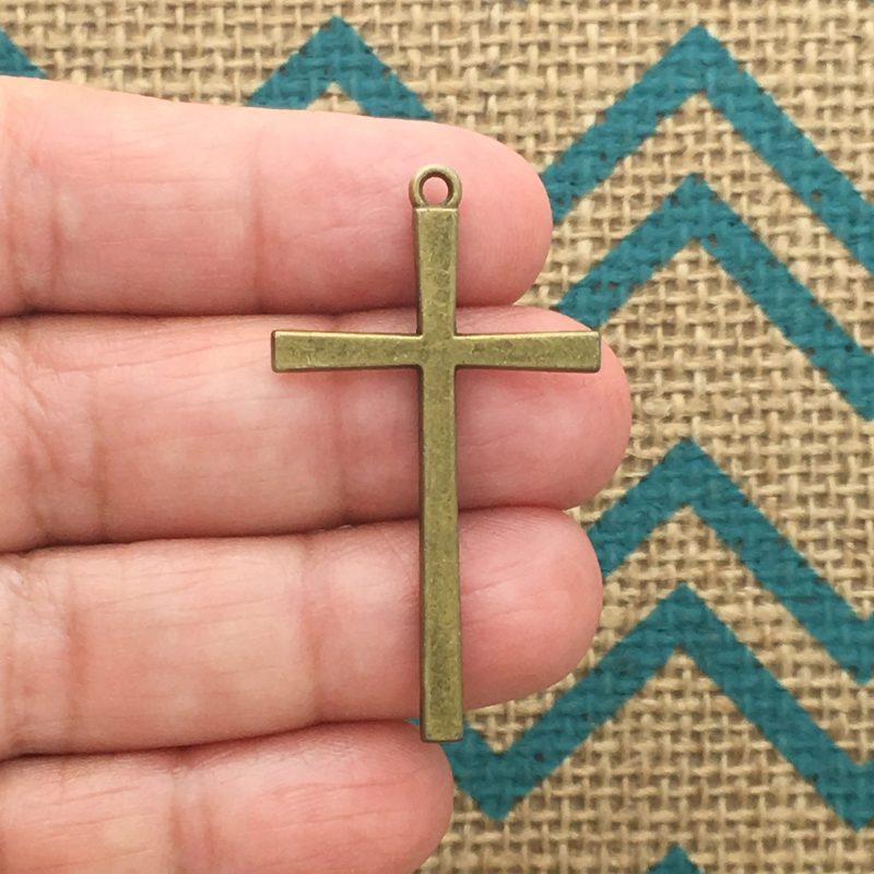 bronze cross charms wholesale