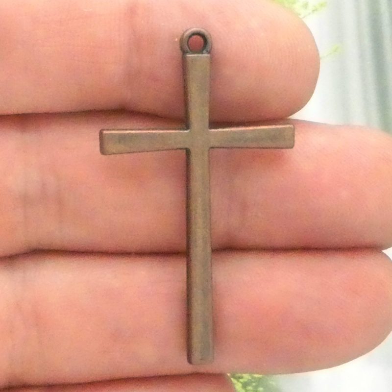 copper cross pendants