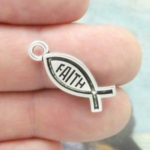 christian fish charms for jewelry making