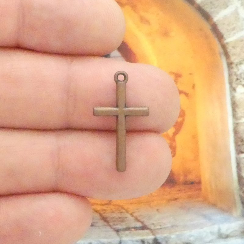 copper cross charms for jewelry making