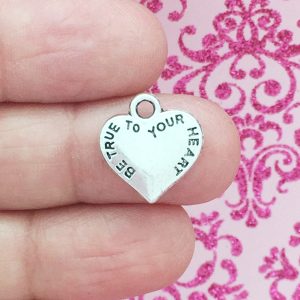 heart affirmation charms for jewelry making