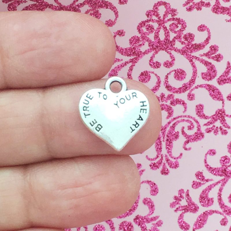 heart affirmation charms wholesale