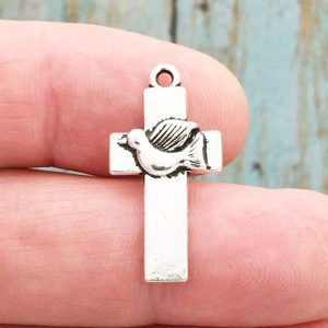 Holy Spirit Dove Cross Charms Bulk
