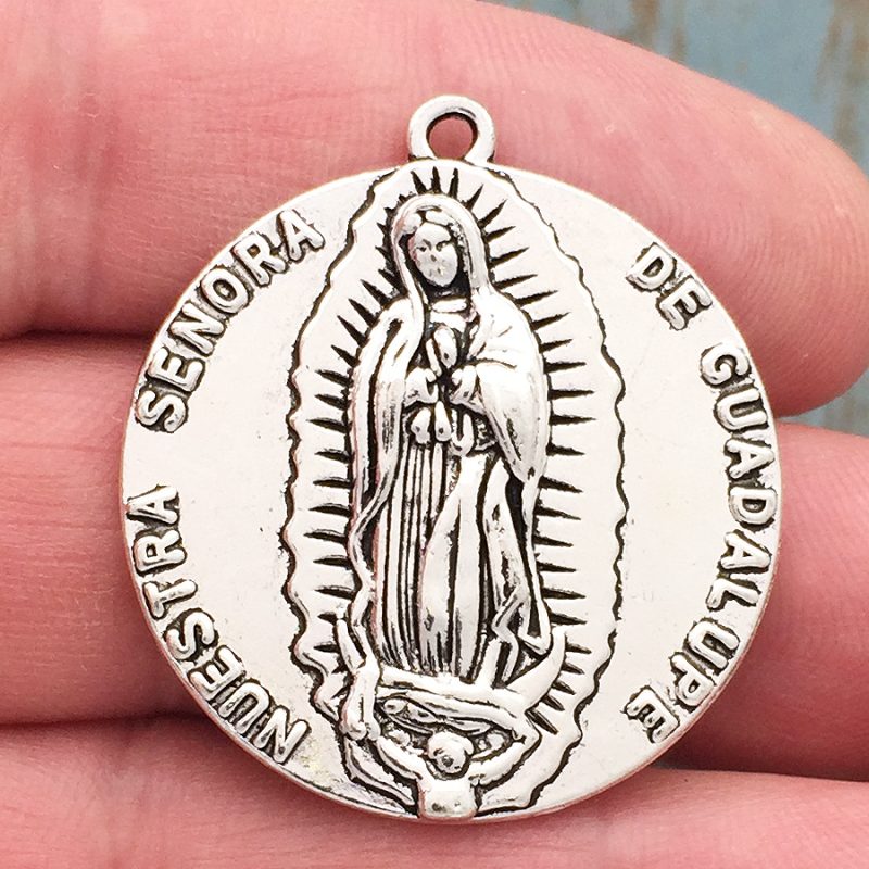 1 Guadalupe Charm Pendant Silver by TIJC SP1692 - Image 2