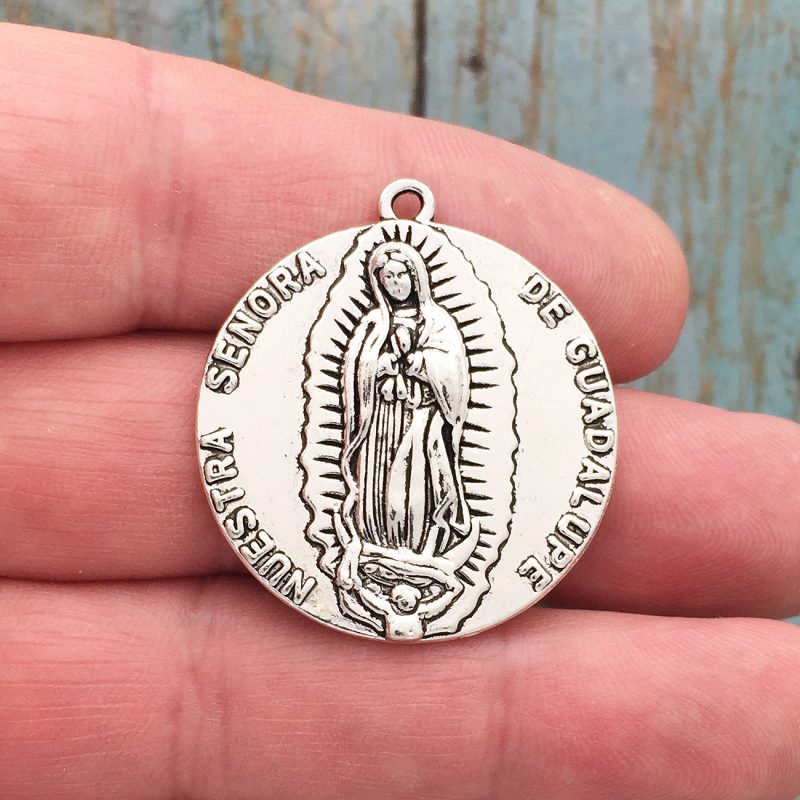 1 Guadalupe Charm Pendant Silver by TIJC SP1692