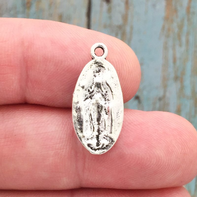 BULK 40 Our Lady of Guadalupe Medal Oval Silver by TIJC SP1716B - Image 3