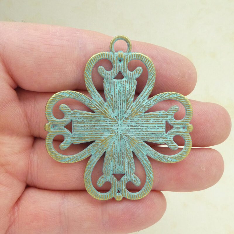 1 Large Gold Cross Pendant by TIJC SP1758 - Image 3