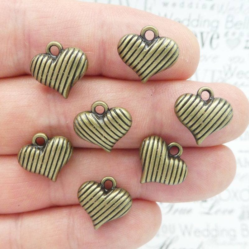 Puffy Heart Charms Bulk
