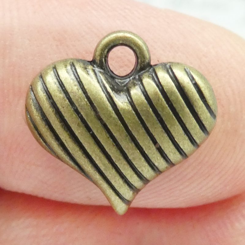Bronze Heart Charm