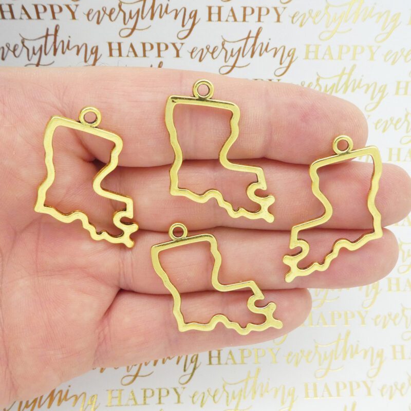 BULK 20 Louisiana State Charms Gold by TIJC SP1786B - Image 3