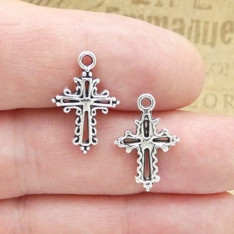 small cross charms for jewelry making