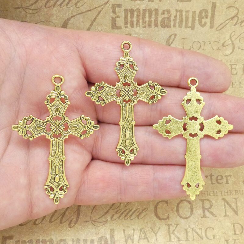 gold cross pendants bulk
