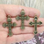 Rose Cross Charms Wholesale
