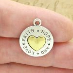Faith Hope Love Charms for Jewelry Making