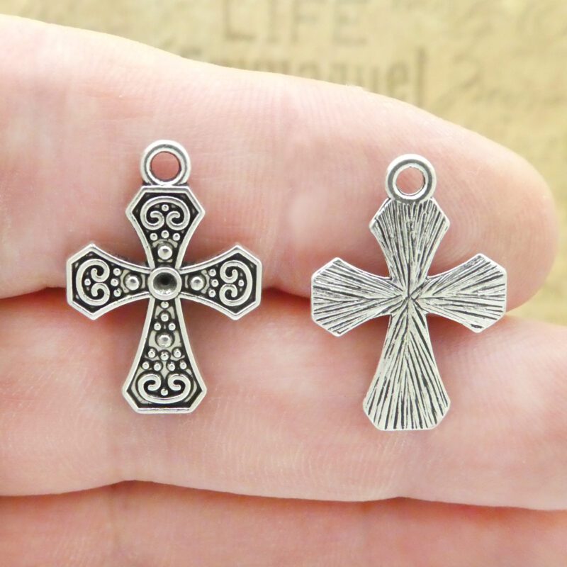 small cross charms bulk
