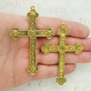 gold cross pendants wholesale