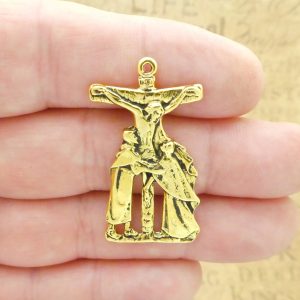 3 Gold Crucifix Cross Pendant by TIJC SP1931