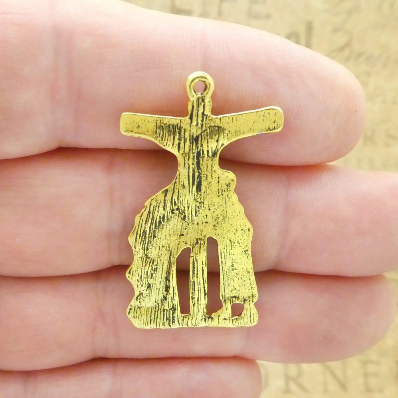 3 Gold Crucifix Cross Pendant by TIJC SP1931 - Image 3