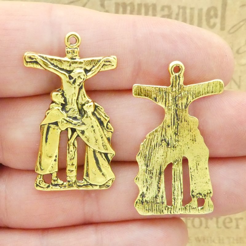 3 Gold Crucifix Cross Pendant by TIJC SP1931 - Image 4
