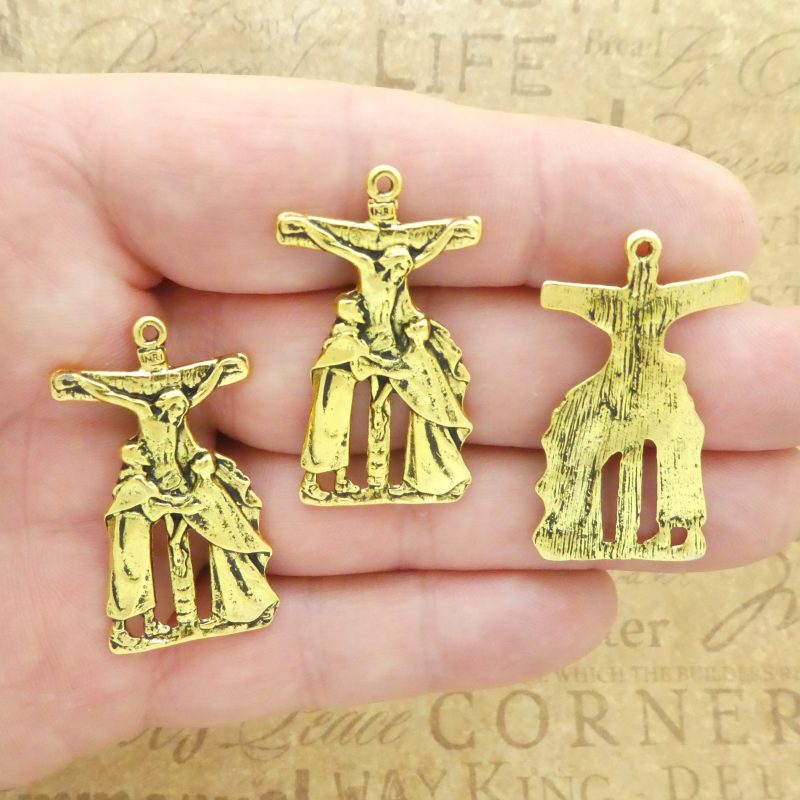3 Gold Crucifix Cross Pendant by TIJC SP1931 - Image 5