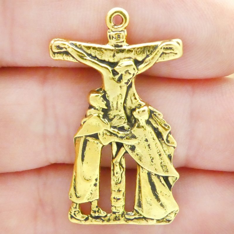 3 Gold Crucifix Cross Pendant by TIJC SP1931 - Image 2