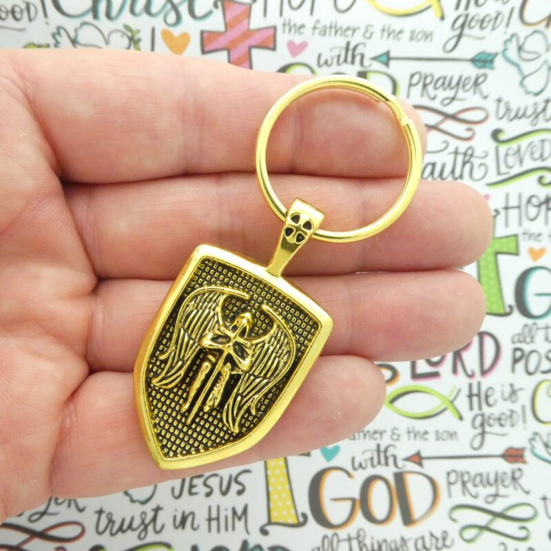 Saint Michael keychain