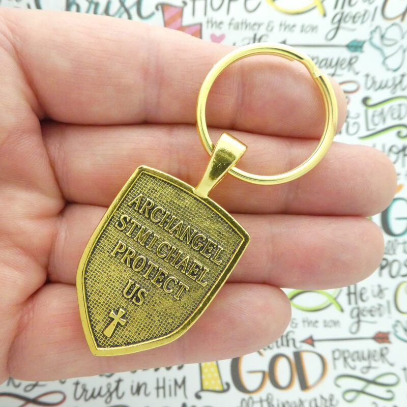 1 Gold St Michael Keychain by TIJC SP1982K - Image 2