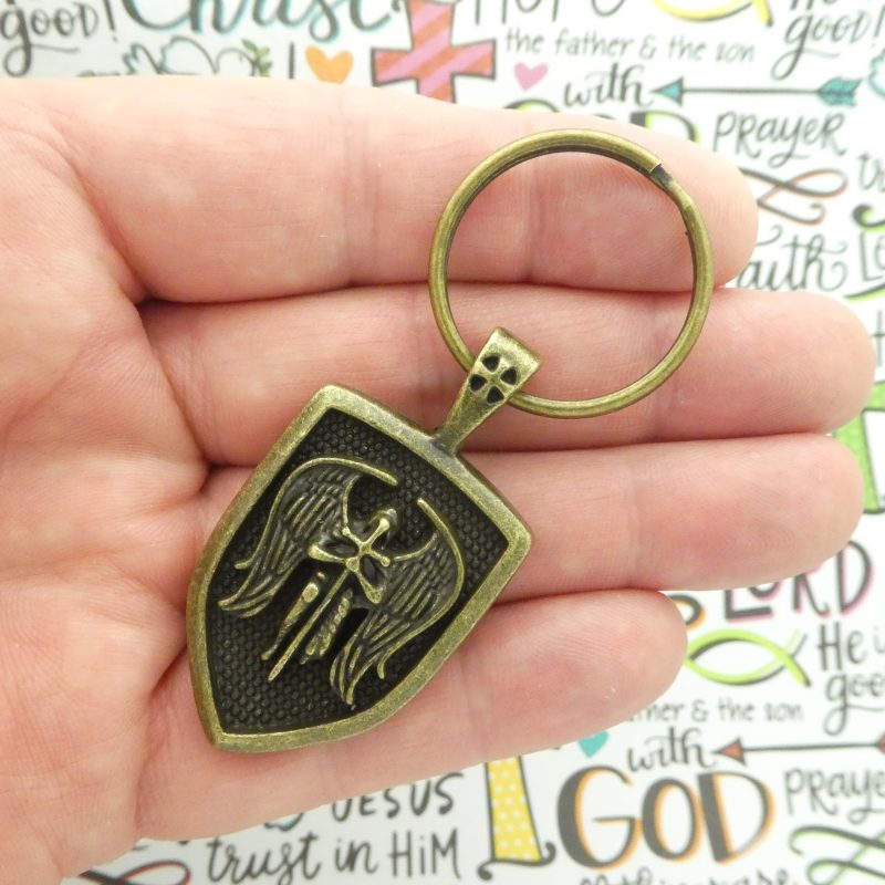 1 Bronze St Michael Keychain by TIJC SP1988K