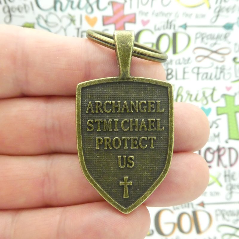1 Bronze St Michael Keychain by TIJC SP1988K - Image 5