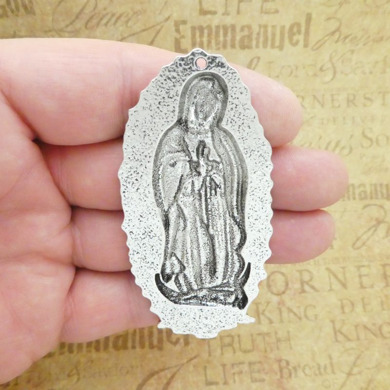 1 Our Lady of Guadalupe Medal Silver Large by TIJC SP1989 - Image 3