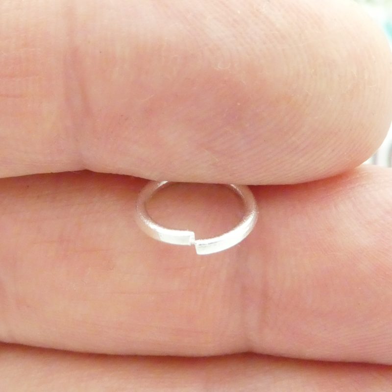 silver 10mm open jump rings