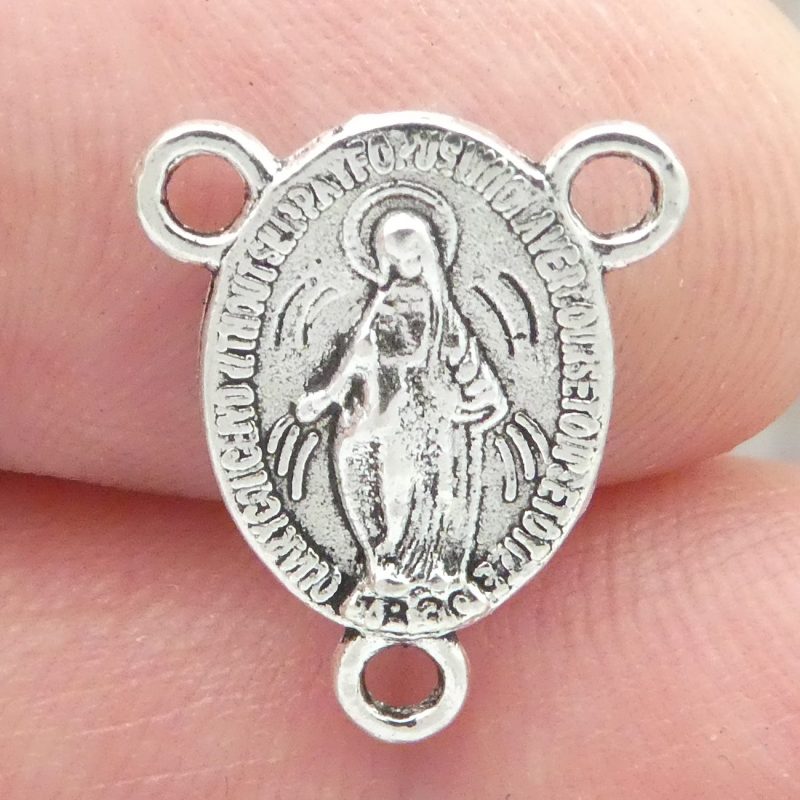 Mother Mary rosary centerpiece