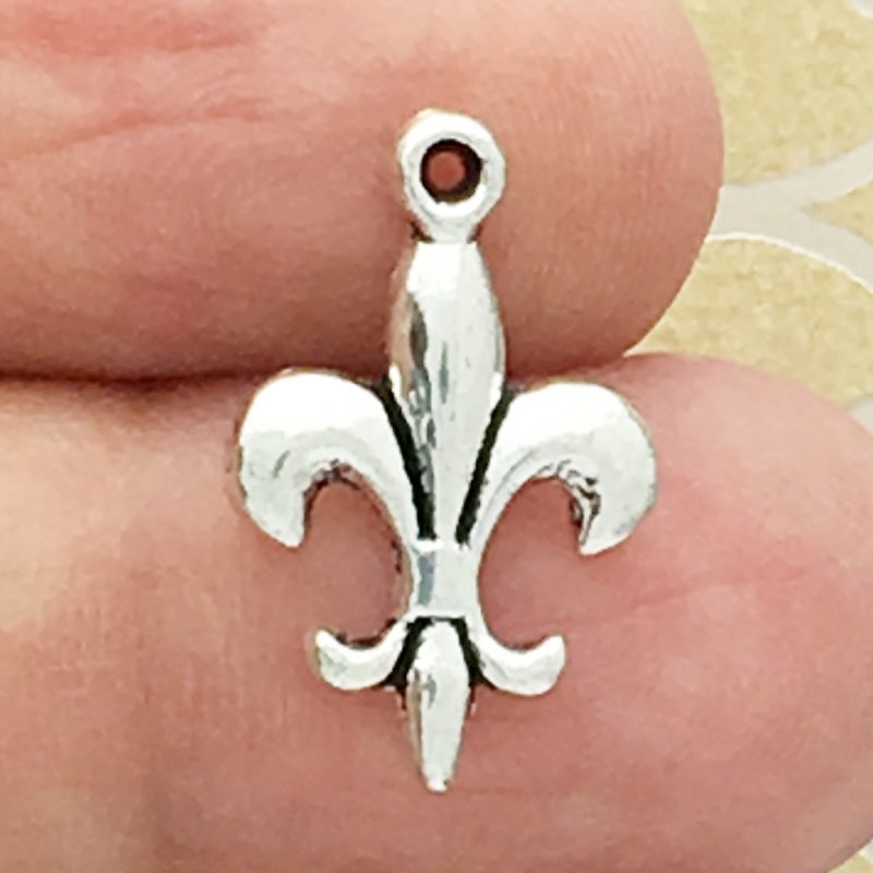silver fleur de lis charm