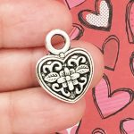 flower heart charms bulk