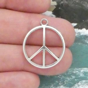 peace sign charms for jewelry making