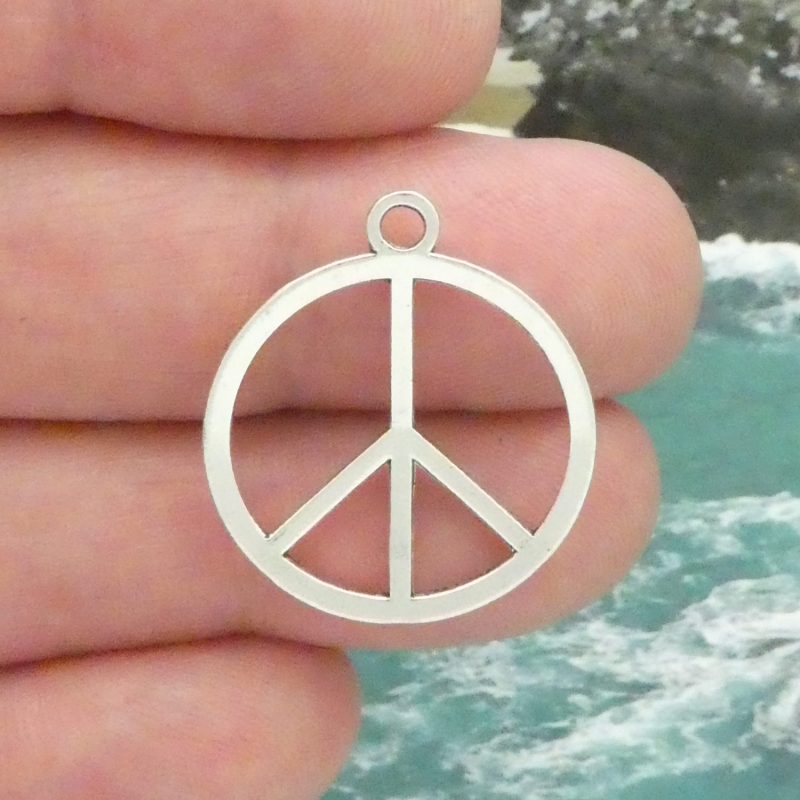 peace sign charms for bracelets
