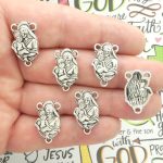 BULK 30 Mother Mary Rosary Centerpiece Silver by TIJC SP0027B