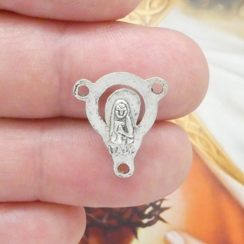 10 Virgin Mary Silver Rosary Centerpieces by TIJC SP0035 - Image 4