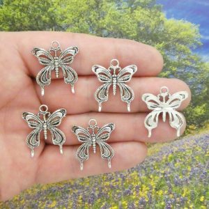 Filigree Butterfly Charms Bulk
