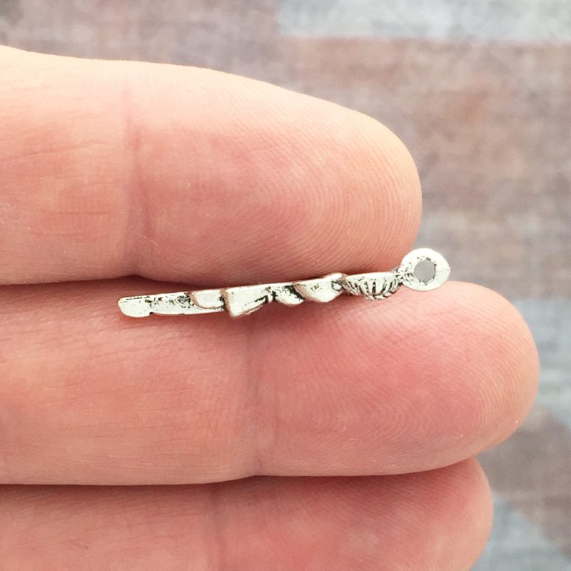 BULK 30 Silver Cheerleader Charm by TIJC SP0039B - Image 4