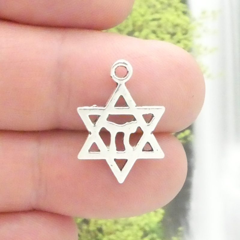 12 Silver Star of David Charm Jewish Pendant by TIJC SP0063 - Image 3