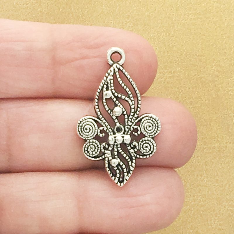 Silver Fleur de Lis Charm