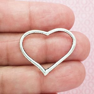 open heart charms wholesale