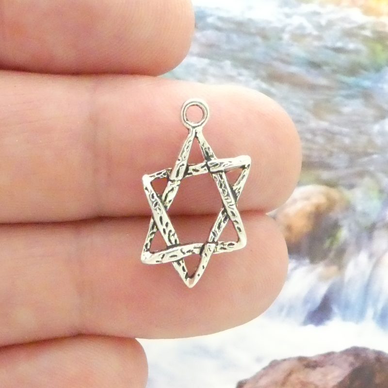 Star of David Charms for Jewelry Making