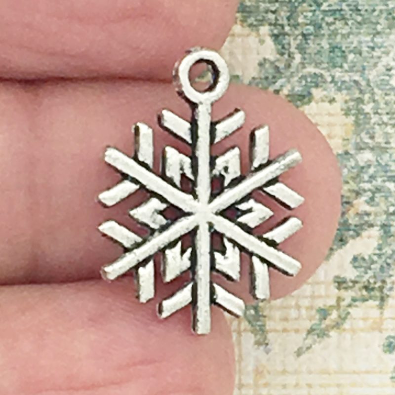 silver snowflake charm