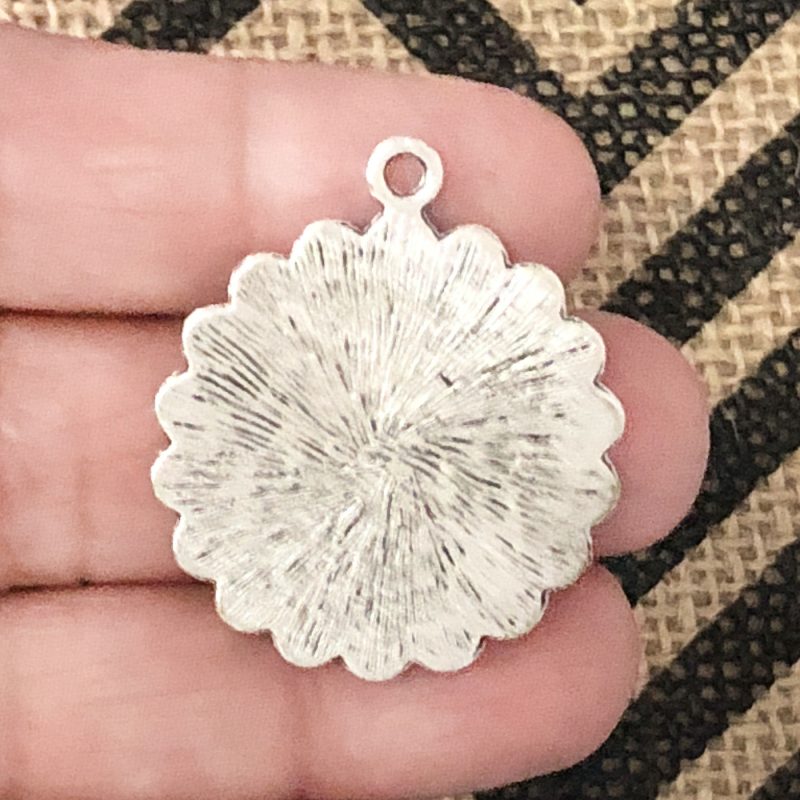 5 Pendant Trays Silver Blank Bezel Settings Fits 21mm Photo by TIJC SP0125 - Image 2
