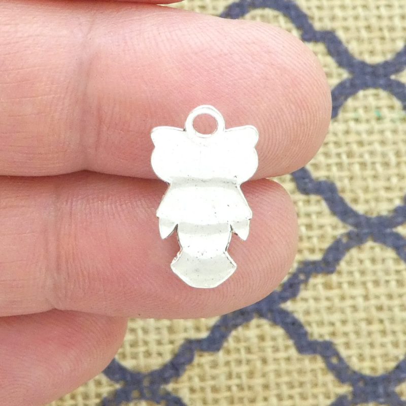 BULK 40 Silver Owl Charm Small by TIJC SP0143B - Image 5