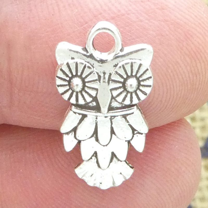 silver owl charms wholesale